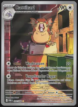 Pokemon Rattikarl Illustration Rare Optimale Ordnung 099/088 NM DE - Image 1