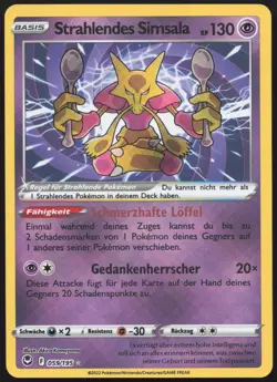Pokemon Strahlendes Simsala Holo Rare Silberne Sturmwinde 059/195 NM DE - Image 1
