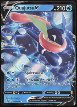 Pokemon Quajutsu V Holo Rare V Fusionsangriff 073/264 NM DE - Image 1