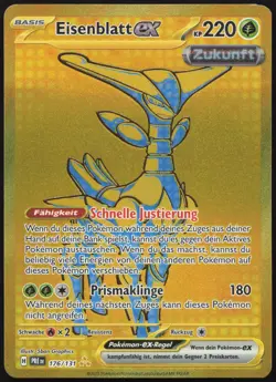 Pokemon Eisenblatt ex Hyper Rare Prismatische Entwicklungen 176/131 NM DE - Image 1