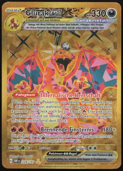 Pokemon Glurak ex Hyper Rare Obsidian Flammen 228/197 NM DE - Image 1