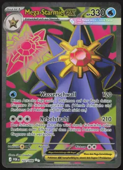 Pokemon Mega-Starmie ex Ultra Rare Optimale Ordnung 102/088 NM DE - Image 1
