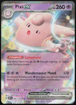 Pokemon Pixi ex Double Rare Obsidian Flammen 082/197 NM DE - Image 1