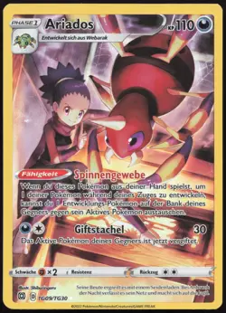 Pokemon Ariados Trainer Gallery Rare Strahlende Sterne TG09/TG30 NM DE - Image 1