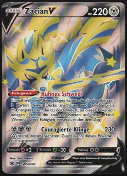 Pokemon Zacian V SCSC Promokarten SWSH292 NM DE - Image 1