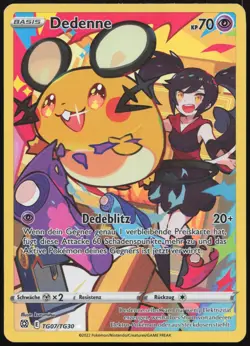 Pokemon Dedenne Trainer Gallery Rare Strahlende Sterne TG07/TG30 NM DE - Image 1