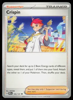 Crispin 105/131 Uncommon Prismatic Evolutions Pokemon Near Mint - Image 1