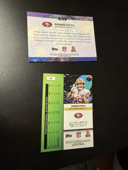 2025 Cosmic Chrome George Kittle Stars in Night and Base Card Lot of 2 STN-22 - Image 2