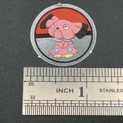 Snubbull Pokemon Paper Ginpika Medal Card Nintendo Japanese Rare TCG S206-98 - Image 2
