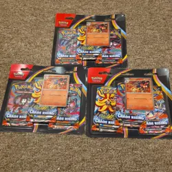 3 x Pokemon Chaos Rising 3 pack blister with Charmeleon Promo! - Image 1