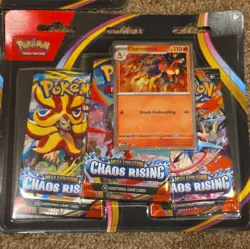 3 x Pokemon Chaos Rising 3 pack blister with Charmeleon Promo! - Image 2