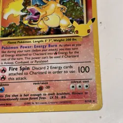 Pokemon 25th Anniversary Charizard 4/102 Mint Condition - Image 2