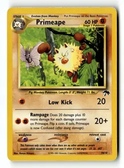 Pokemon Card Primeape Normal LP Southern Islands 18/18 - Image 1