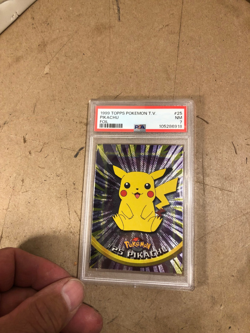 1999 Pokemon card Topps 25 Pikachu Foil PSA graded - Image 1
