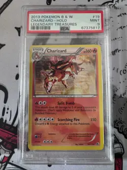 Charizard 19/113 - Legendary Treasures Graded Pokemon Card - PSA Mint 9 - Image 1
