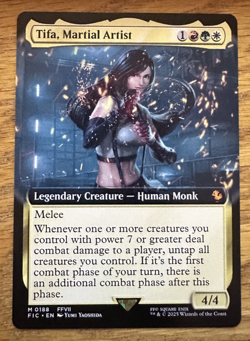 MTG Final Fantasy Commander, Tifa, Martial Artist - Borderless - Image 1
