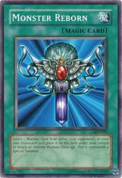 Monster Reborn - SDY-030 - Common - Unlimited Edition LP Yugioh Starter Deck Car - Image 1
