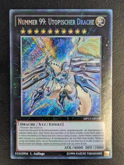 Nummer 99: Utopischer Drache MP15-DE190 Secret Rare Deutsch NM Yugioh - Image 1