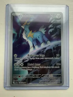 Pokemon TCG Illustration Rare Cobalion 144/086 Black Bolt Holo NM - Image 5