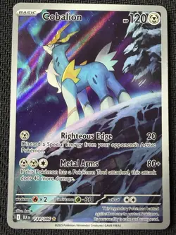 Pokemon TCG Black Bolt Cobalion Illustration Rare Card 144/086 - Image 1