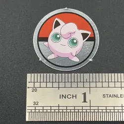 Jigglypuff Pokemon Paper Ginpika Medal Card Nintendo Japanese Rare TCG S206-96 - Image 2