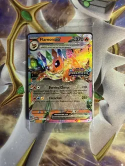 Pokemon TCG Prismatic Evolutions Stamp Flareon EX Rare Holo Card 014/131 NM - Image 1