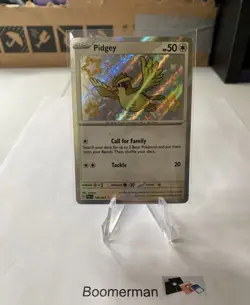 Pokemon TCG Pidgey SV: Paldean Fates Shiny Rare Holo 196/091 - Image 1