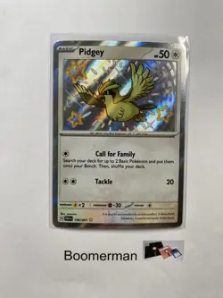 Pokemon TCG Pidgey SV: Paldean Fates Shiny Rare Holo 196/091 - Image 2