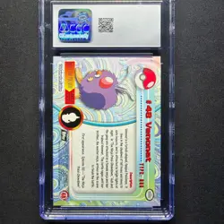 topps Pokemon TV Animation Edition Series 1 Rainbow Holo Foil #48 Venonat CGC 10 - Image 2