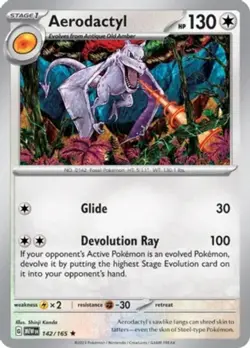 Aerodactyl - 142/165 - Holo Rare NM, English Pokemon Scarlet & Violet - 151 - Image 1
