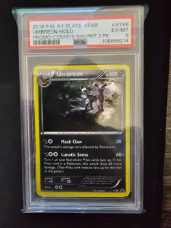 Umbreon Holo XY96 Cosmos Breakpoint 3 Pack Black Star Promo Pokemon PSA 6 - Image 1