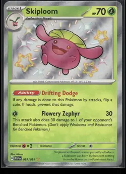Skiploom 097/091 Shiny Rare Paldean Fates Pokemon Holo Near Mint - Image 1