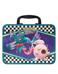 NEW-Pokemon TCG TYRANITAR & IRON VALIANT Collector Chest Tin Lunch Box. - Image 2