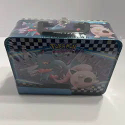 NEW-Pokemon TCG TYRANITAR & IRON VALIANT Collector Chest Tin Lunch Box. - Image 5