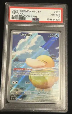2026 POKEMON ASC EN-ASCENDED HEROES ILLUSTRATION RARE #226 PSYDUCK PSA 10 - Image 1