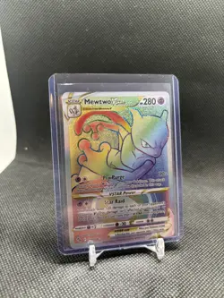 Mewtwo VSTAR 079/078 Pokemon GO Rainbow Secret Rare Holo NM - Image 1