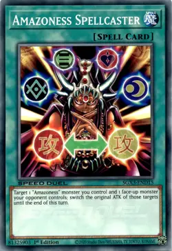 Yugioh Amazoness Spellcaster SGX3-END15 Speed Duel Common 1st Edition NM - Image 1