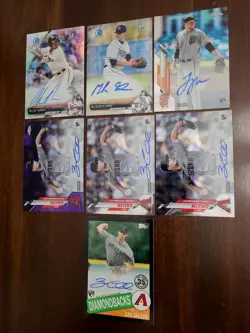 2017-2020 Bowman & Topps Chrome Auto RC Baseball Lot, 7 Cards, NM-MT, See Pics!! - Image 1