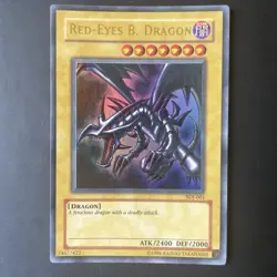 Yugioh! MP Red-Eyes B. Dragon - SDJ-001 - Ultra Rare - 1st Edition Moderately Pl - Image 1