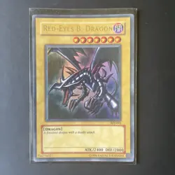 Yugioh! MP Red-Eyes B. Dragon - SDJ-001 - Ultra Rare - 1st Edition Moderately Pl - Image 3