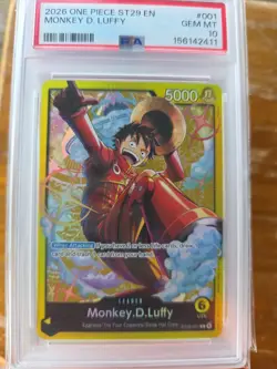 Monkey D. Luffy PSA 10 English One Piece ST29-001 Egghead Starter Deck 2026 - Image 1