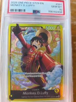 Monkey D. Luffy PSA 10 English One Piece ST29-001 Egghead Starter Deck 2026 - Image 5