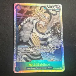 Mr.3 (Galdino) Super Rare (SR) OP16-056 The Time of Battle English Foil CLEAN ✅ - Image 1