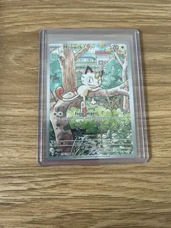 Meowth 106/094 NM - Pokemon Phantasmal Flames IR Illustration Rare Card English - Image 3