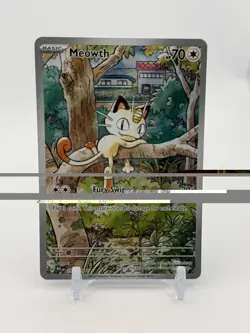 Pokemon Meowth 106/094 – Phantasmal Flames – English IR (Illustration Rare) - Image 1