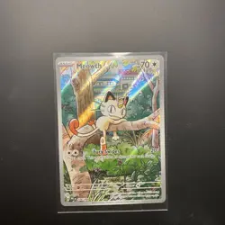 Pokemon Meowth 106/094 – Phantasmal Flames – English IR (Illustration Rare) - Image 1