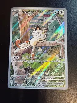 Pokemon Meowth 106/094 – Phantasmal Flames – English IR (Illustration Rare) - Image 1