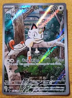 Pokemon Meowth 106/094 – Phantasmal Flames – English IR (Illustration Rare) - Image 1