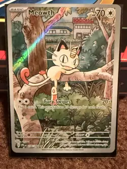 Pokemon Meowth 106/094 – Phantasmal Flames – English IR (Illustration Rare) - Image 1