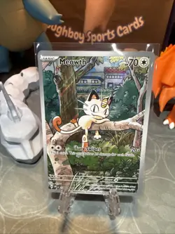 Pokemon Meowth 106/094 – Phantasmal Flames – English IR (Illustration Rare) - Image 1